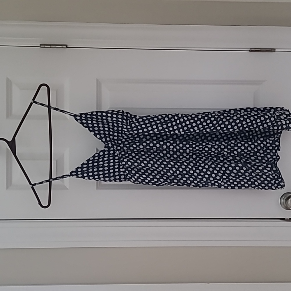 Blue polka dot dress